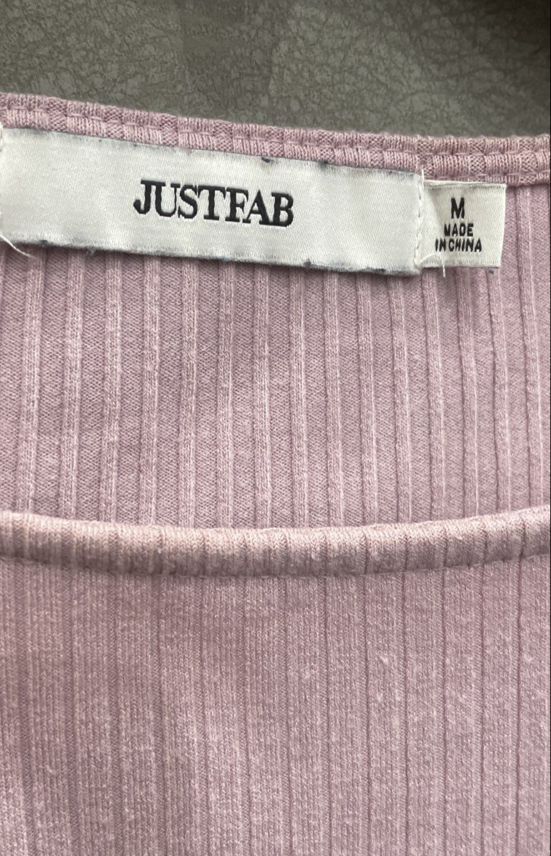 Justfab Women's Lavender Ribbed Long Sleeve Bodycon Dress Size M