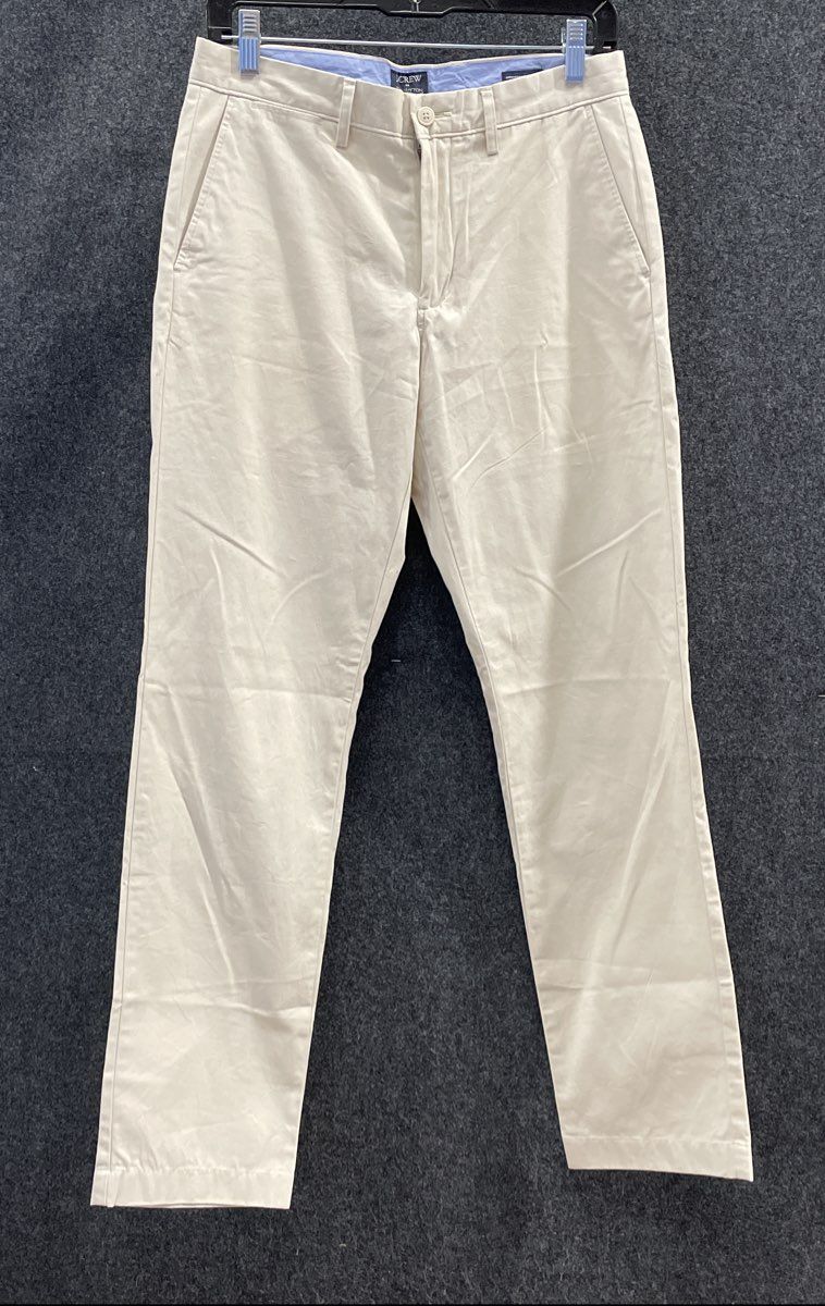 J.Crew Men's Ivory The Sutton Summerweight Chino Pants 100% Cotton Sz 29x32