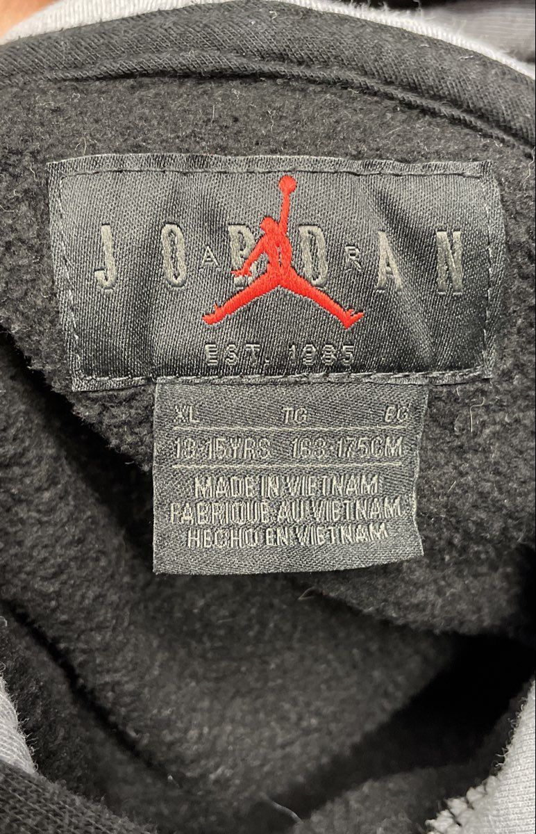 Jordan Boys Black Pullover Fleece Graphic Jumpman Hoodie Sz XL