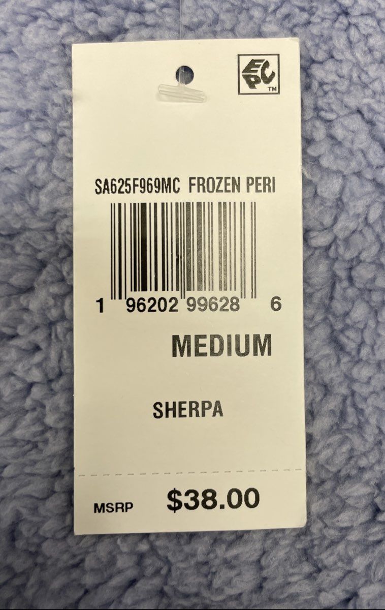 Madden Girl Juniors Hooded Puffer Vest Frozen Peri Blue Sherpa Lined Cali Sz M