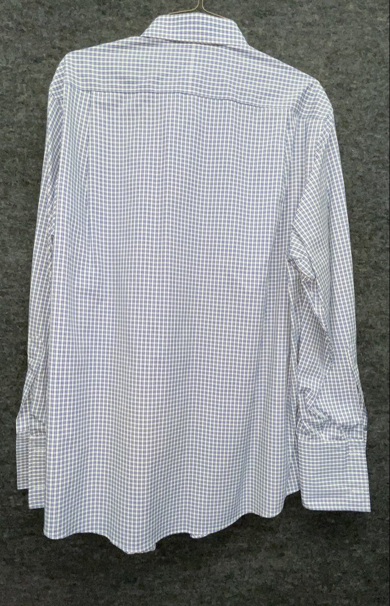 Jos. A. Bank Men's Tailored Fit Dress Shirt Lot of 3 Blue Checks 17.5 36