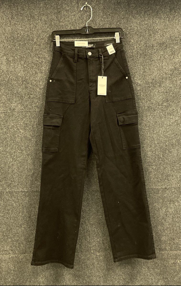 Judy Blue Women's Cargo Wide Leg Jeans Black High Waist NWT Sz 5/27