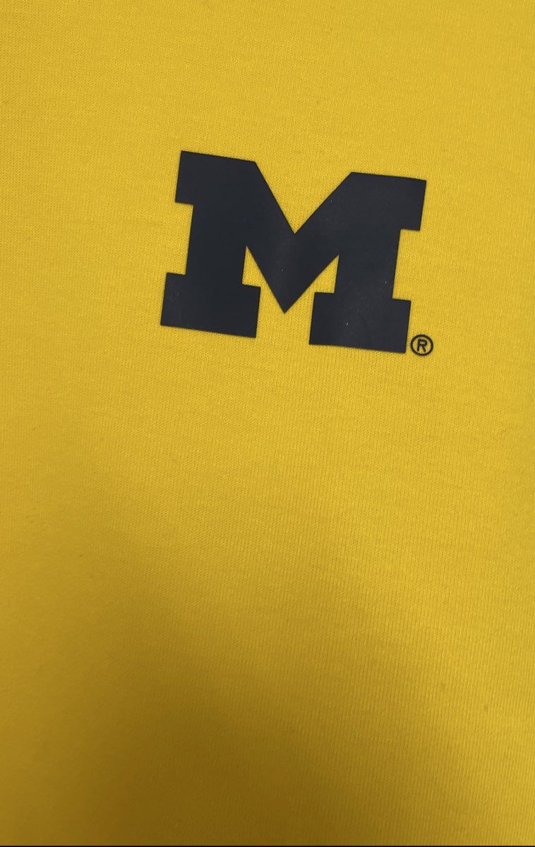 Jordan Men's Michigan Wolverines Yellow Blue Long Sleeve Performance Top Sz M