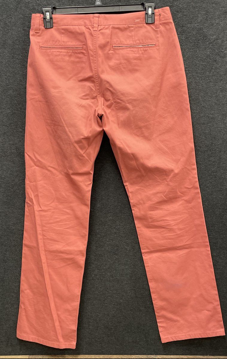 Bonobos Men's Pink Cotton Straight Leg Chino Pants Sz 34x32