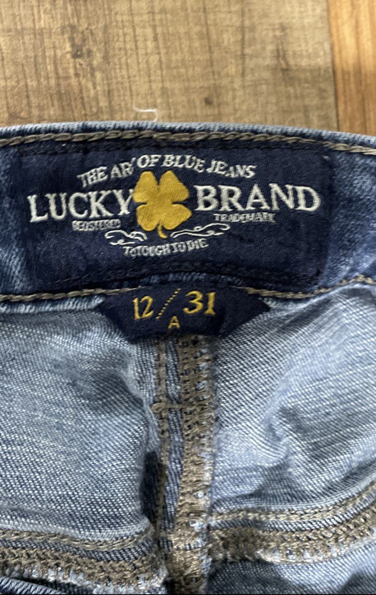 Lucky Brand Women's Blue Medium Wash Stretch Skinny Denim Jeans Sz 12 / 31