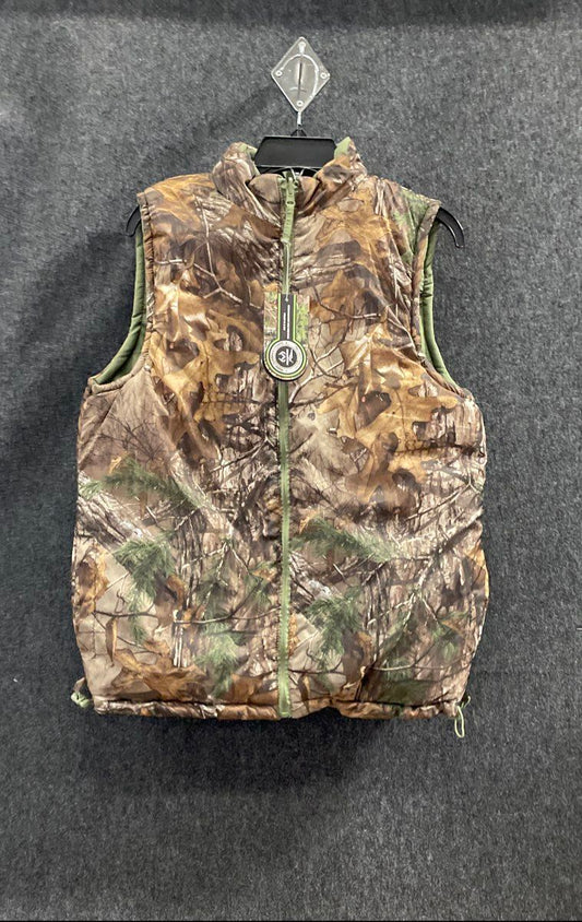 Realtree Men's Xtra Green Camo Reversible Layering Vest Puffer Sz M NWT