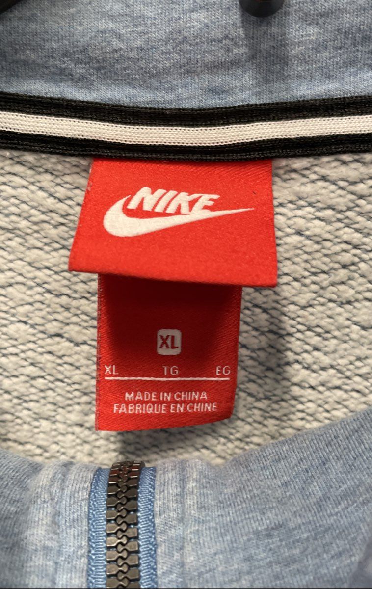 Nike Men's Sportswear Club Fleece 1/4 Zip Pullover Light Blue Heather Sz XL
