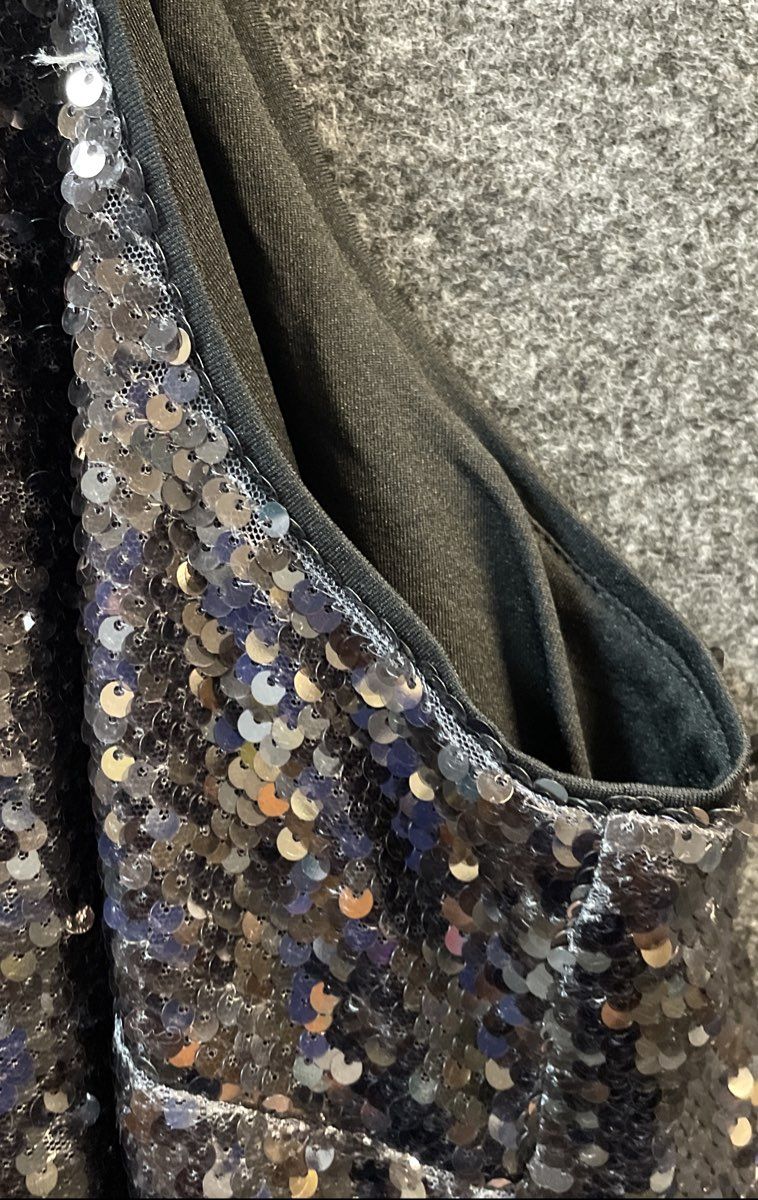 Ella Rafaella Women's Shark Gray Sequin Sleeveless Top Shell Sz 3X NWT