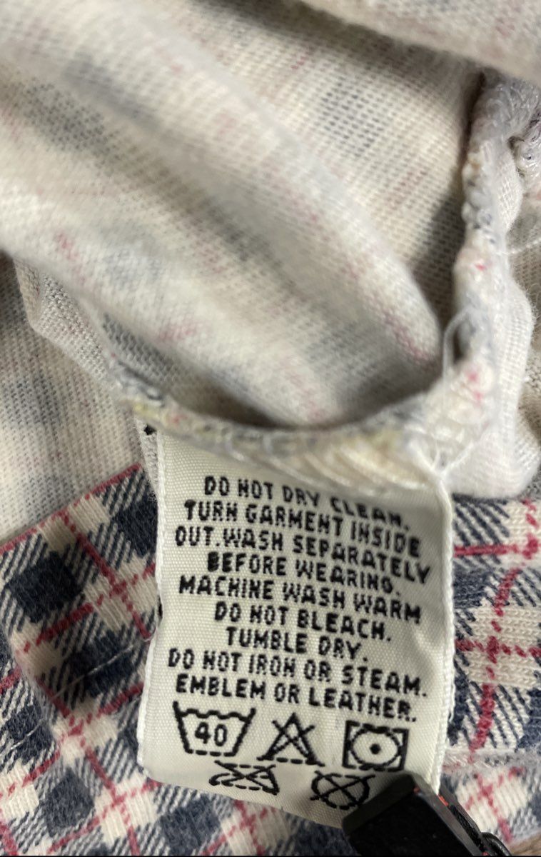 Eddie Bauer Women's Mock Neck Long Sleeve Shirt Blue Pink Plaid Vintage 90s Sz M