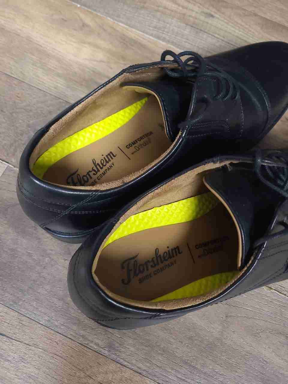 Florsheim Castellano Black Leather Cap Toe Derby Dress Shoes Size 9 D