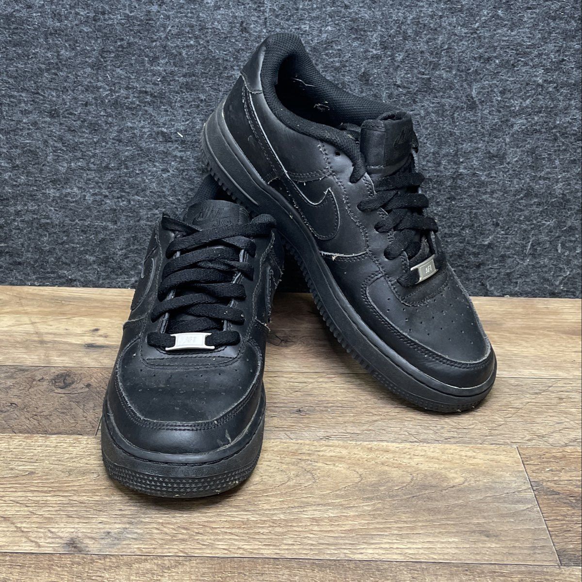 Nike Air Force 1 Low Triple Black GS Sneakers Size 7Y DH2920-001