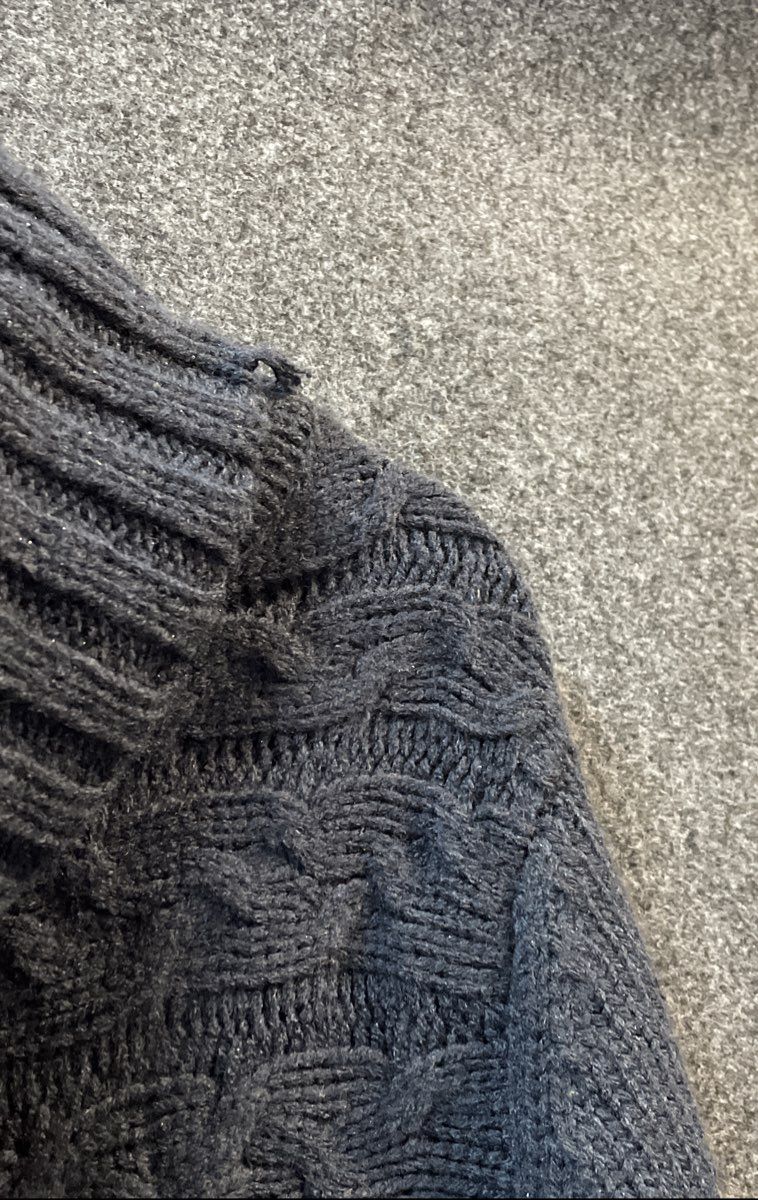 Simply Vera Vera Wang Women's Gray Cable Knit Cowl Neck Sweater Size L