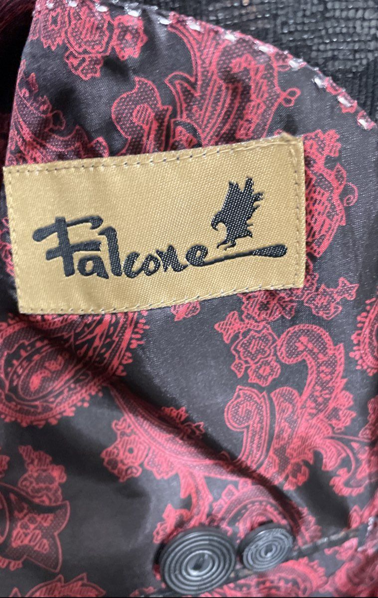 Falcone Men's Black Metallic Reptile Pattern Two Button Blazer Sport Coat 42L