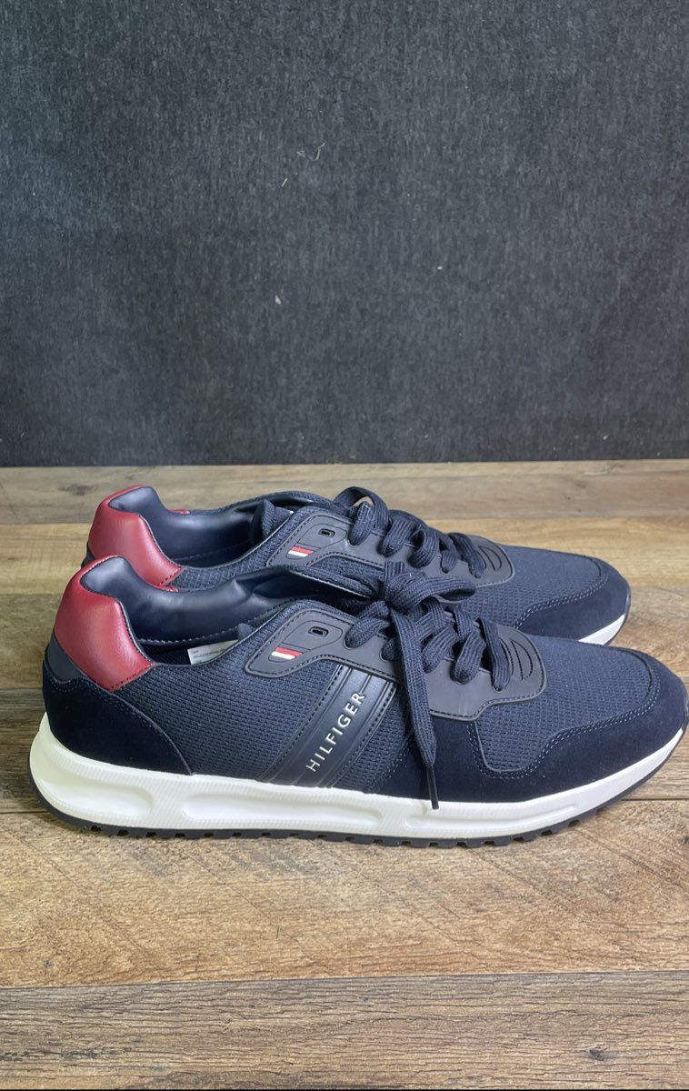 Tommy Hilfiger Massimo Navy Blue Red White Lifestyle Sneakers Men's Size 11