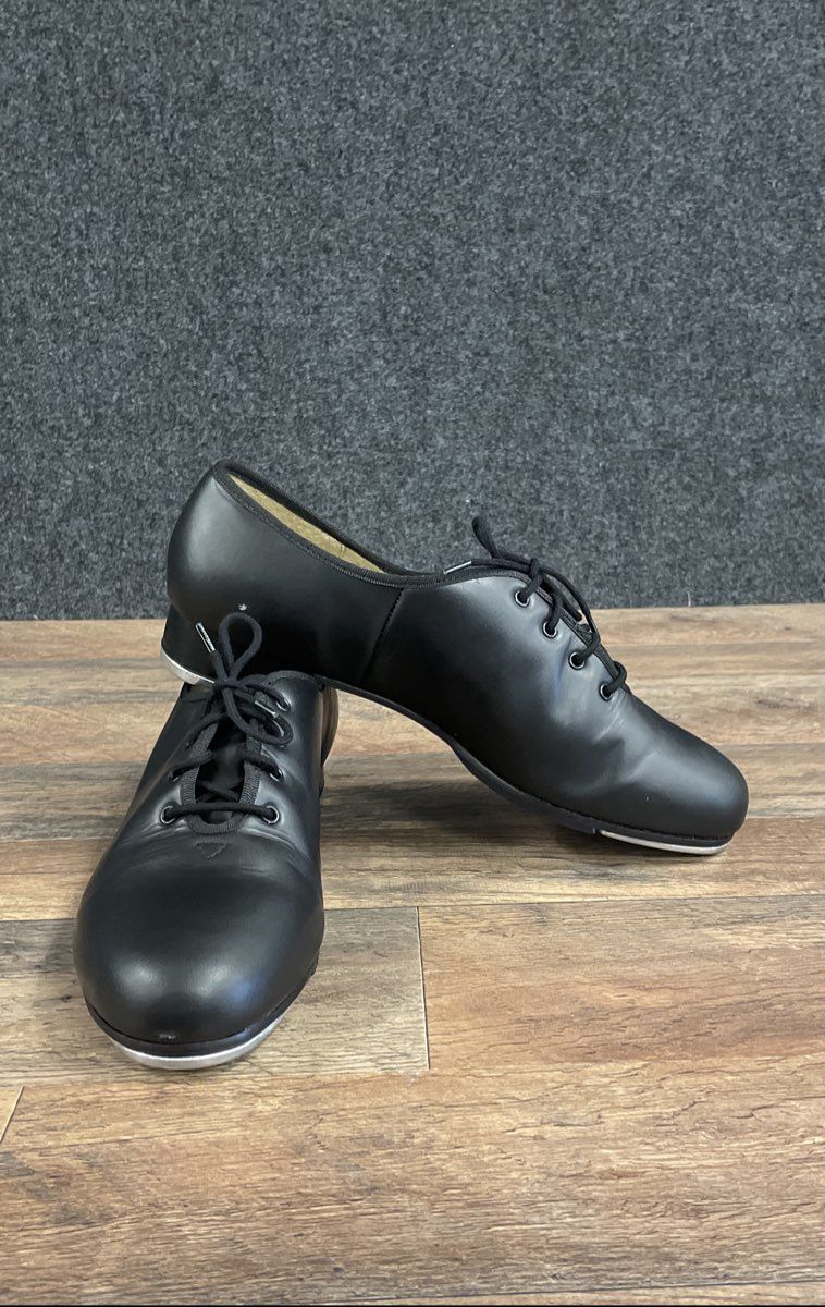 Capezio CG09 Premiere Black Leather Oxford Tap Shoes Tele Tone II Size 12M