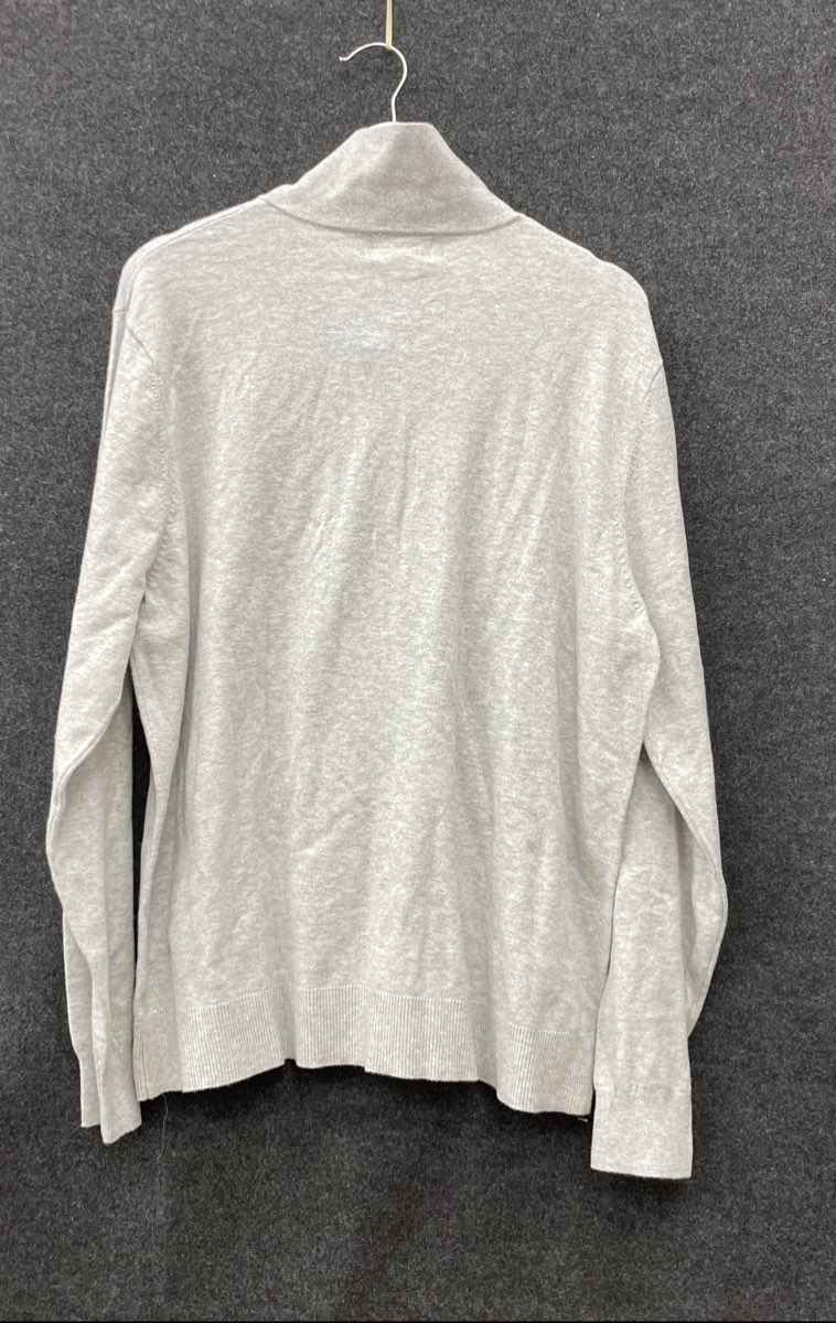 Goodfellow & Co Men's Light Gray Mock Neck 3-Button Polo Sweater Pullover NWT XL