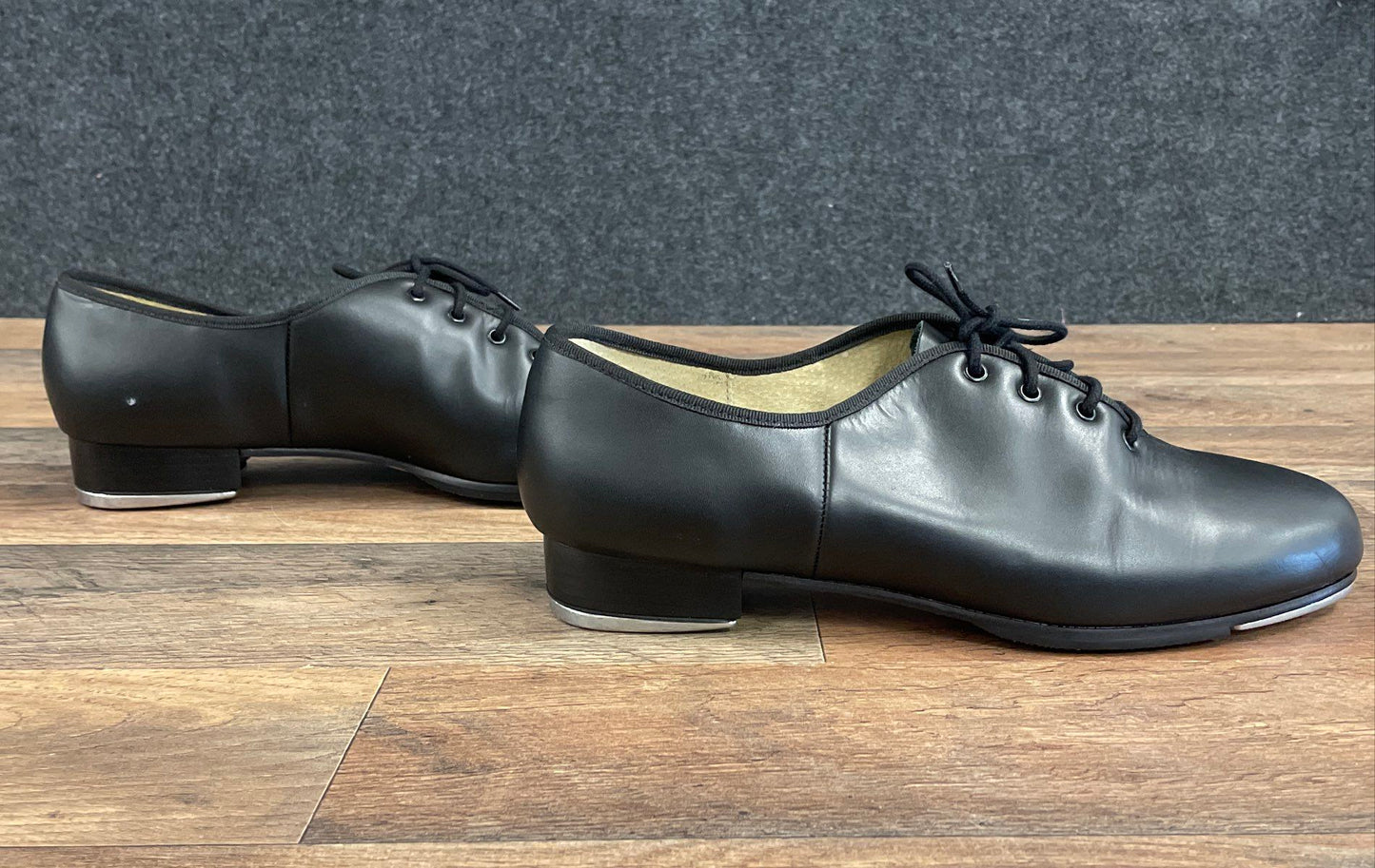 Capezio CG09 Premiere Black Leather Oxford Tap Shoes Tele Tone II Size 12M