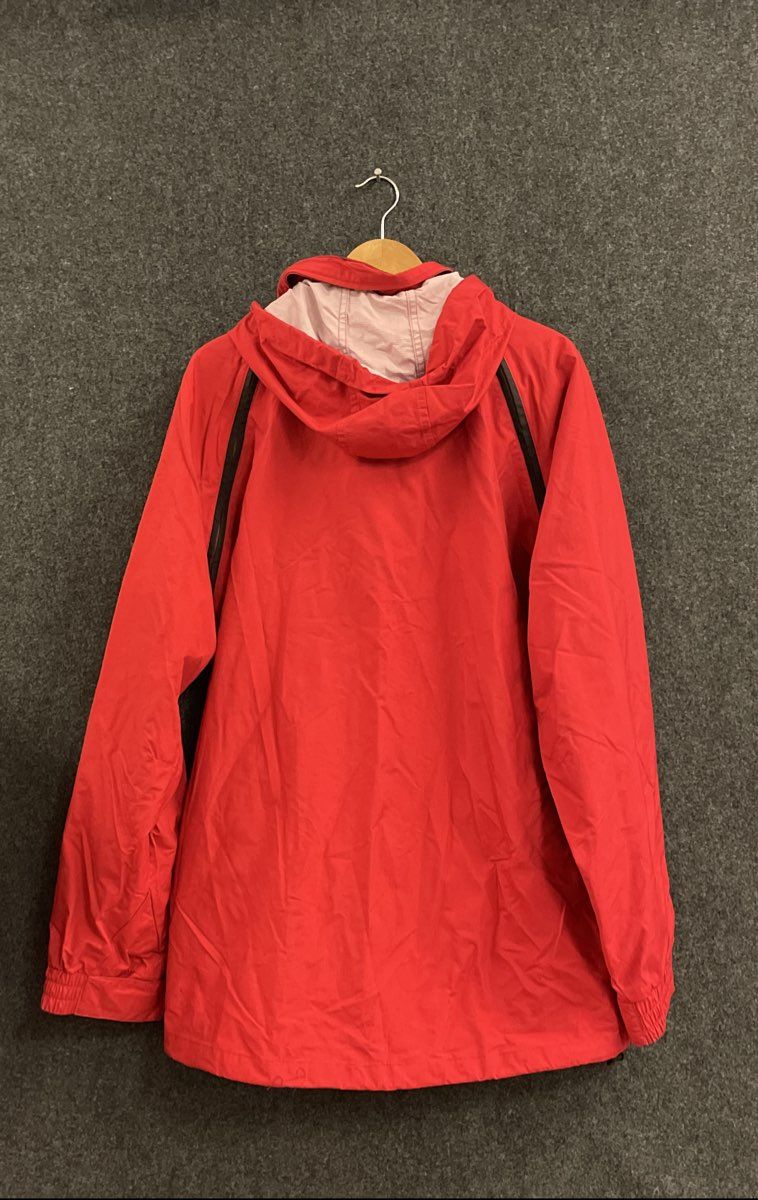 Fila Men's Red Full Zip Hooded Windbreaker Track Jacket Size L