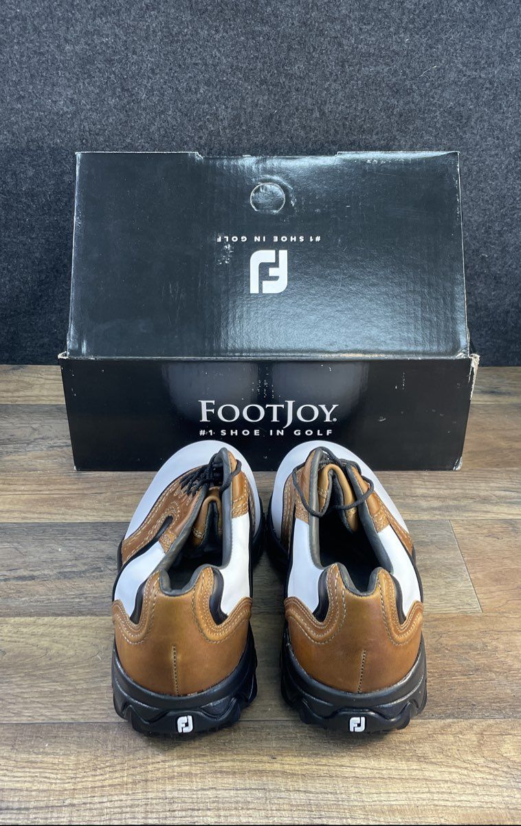 FootJoy Contour Series Black White Brown Leather Golf Shoes Mens Size Unknown