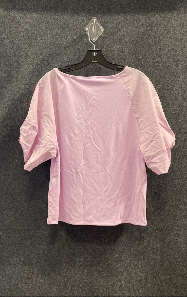 Banana Republic Women's Pink Puff Balloon Sleeve Boat Neck Top NWT Size M