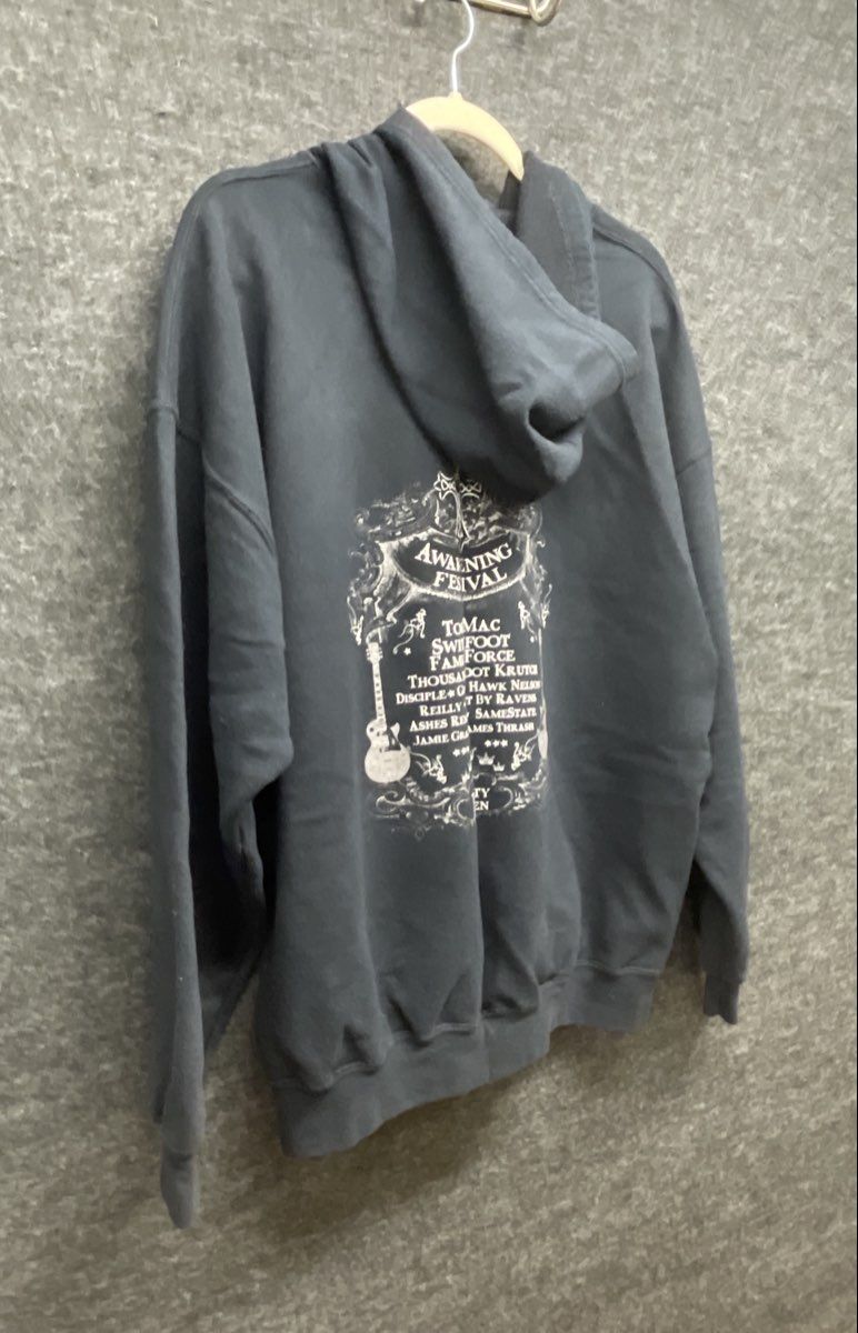 Awakening Festival 2011 Concert Hoodie TobyMac Switchfoot Gildan Black Sz XL