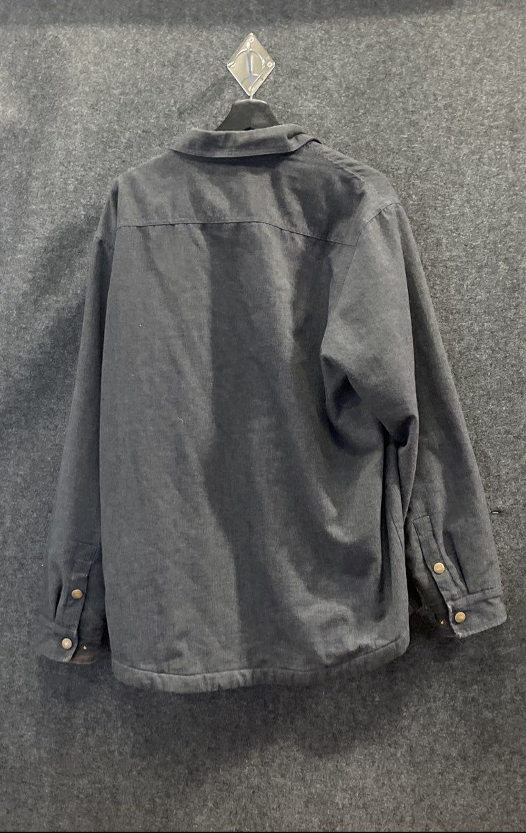 Anchorage Men's Gray Fleece Lined Snap Front Rugged Outdoor Jacket Size L