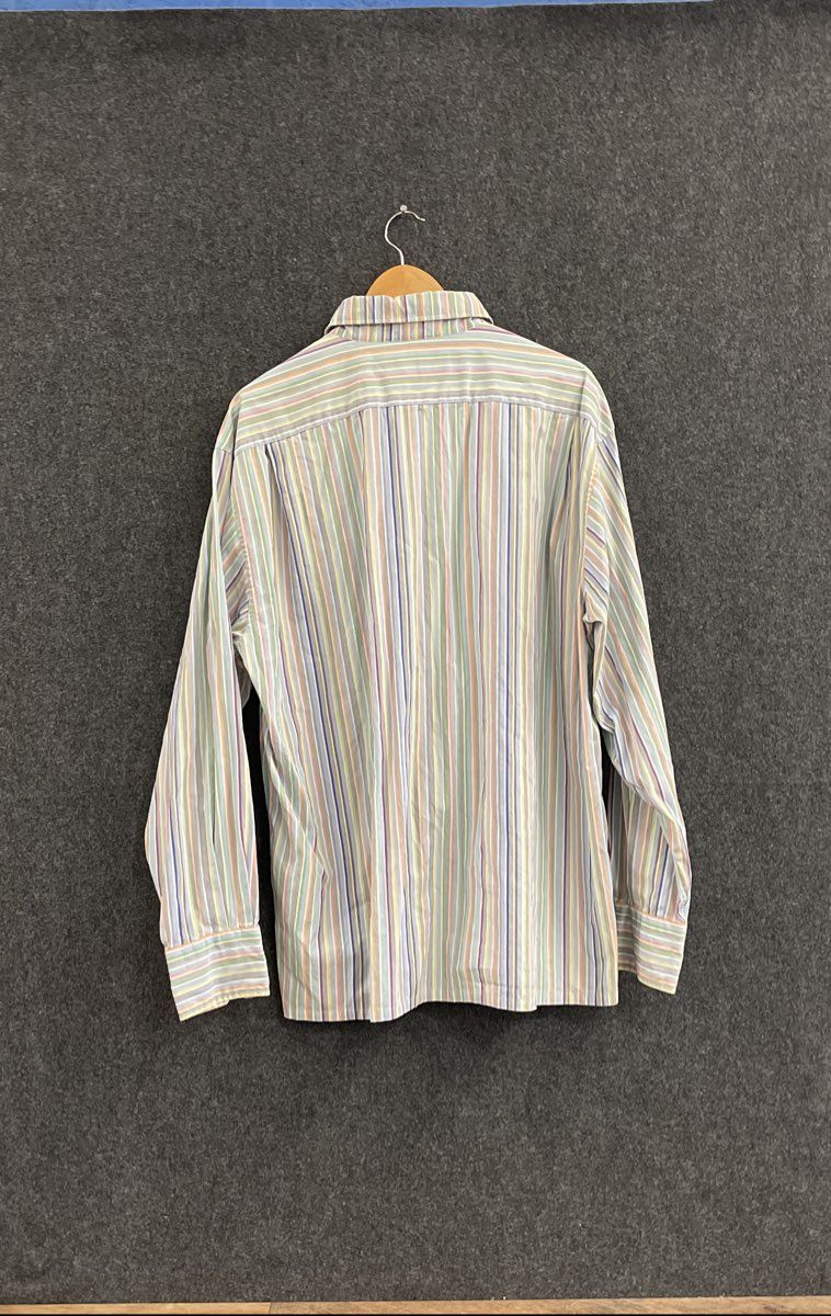 Alexander Julian Men's Striped Italian Cotton Shirt Multicolor XL