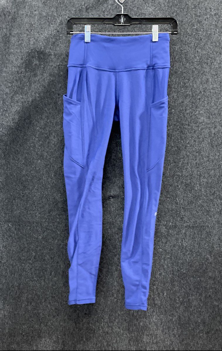 Lululemon Women's Blue Fast and Free High Rise Leggings with Side Pockets