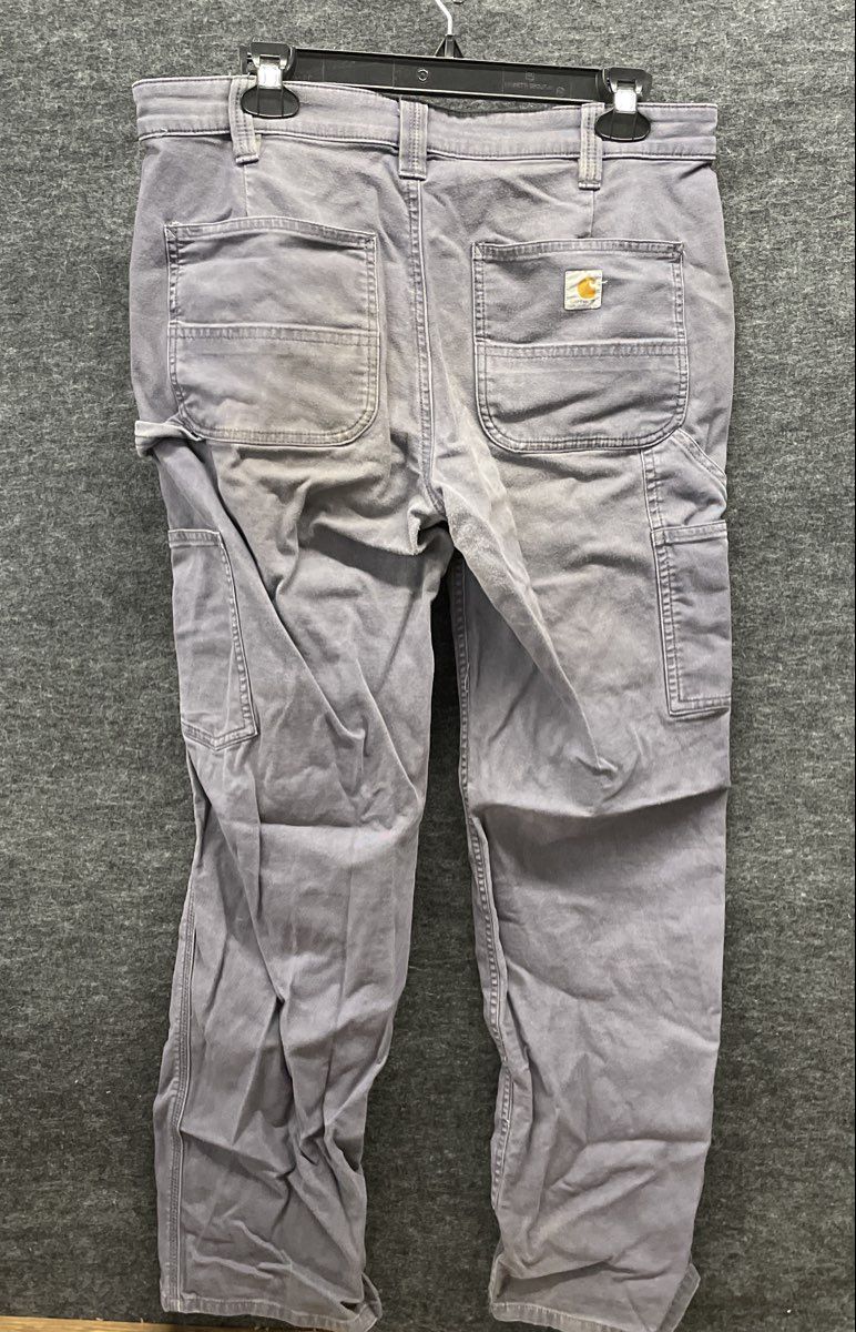 Carhartt Women's Faded Blue Gray Original Fit Cargo Work Pants Sz 10 Regular