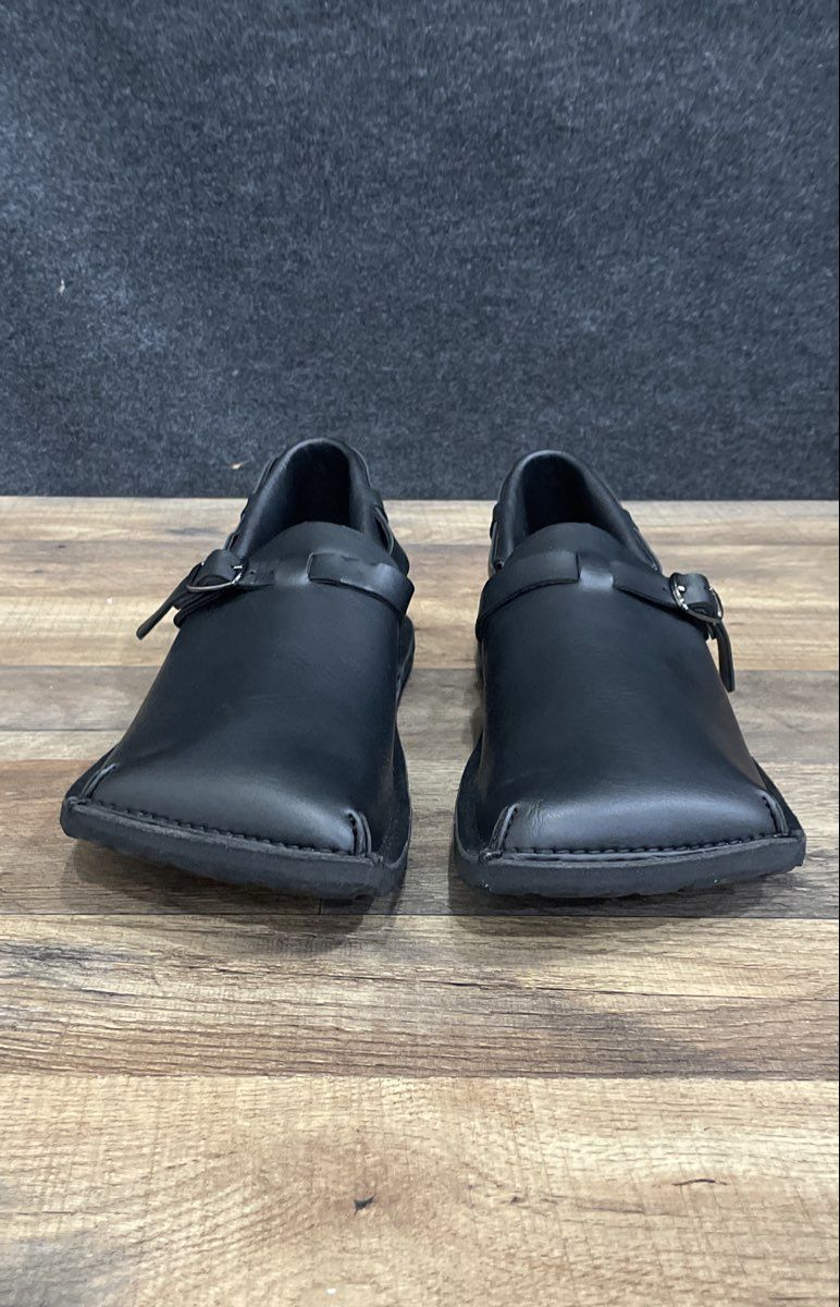 Fashion Black Leather Monk Strap Buckle Slip-On Shoes Men's Size 46 EU US 12