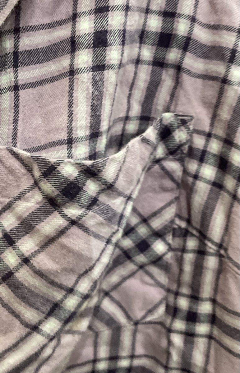 Sonoma Women's Lavender Plaid 100% Cotton Button Up Shirt Sz XL