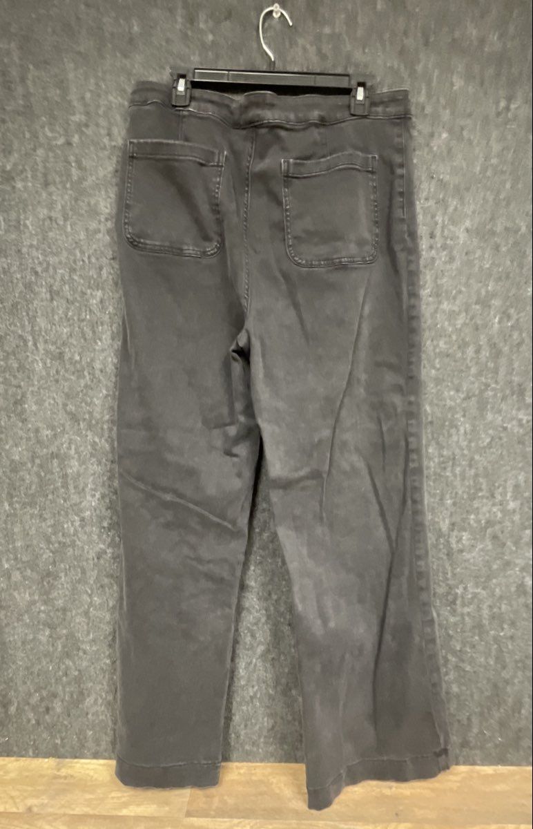 LC Lauren Conrad Women's Black High Rise Wide Leg Patch Pocket Pants Size 16