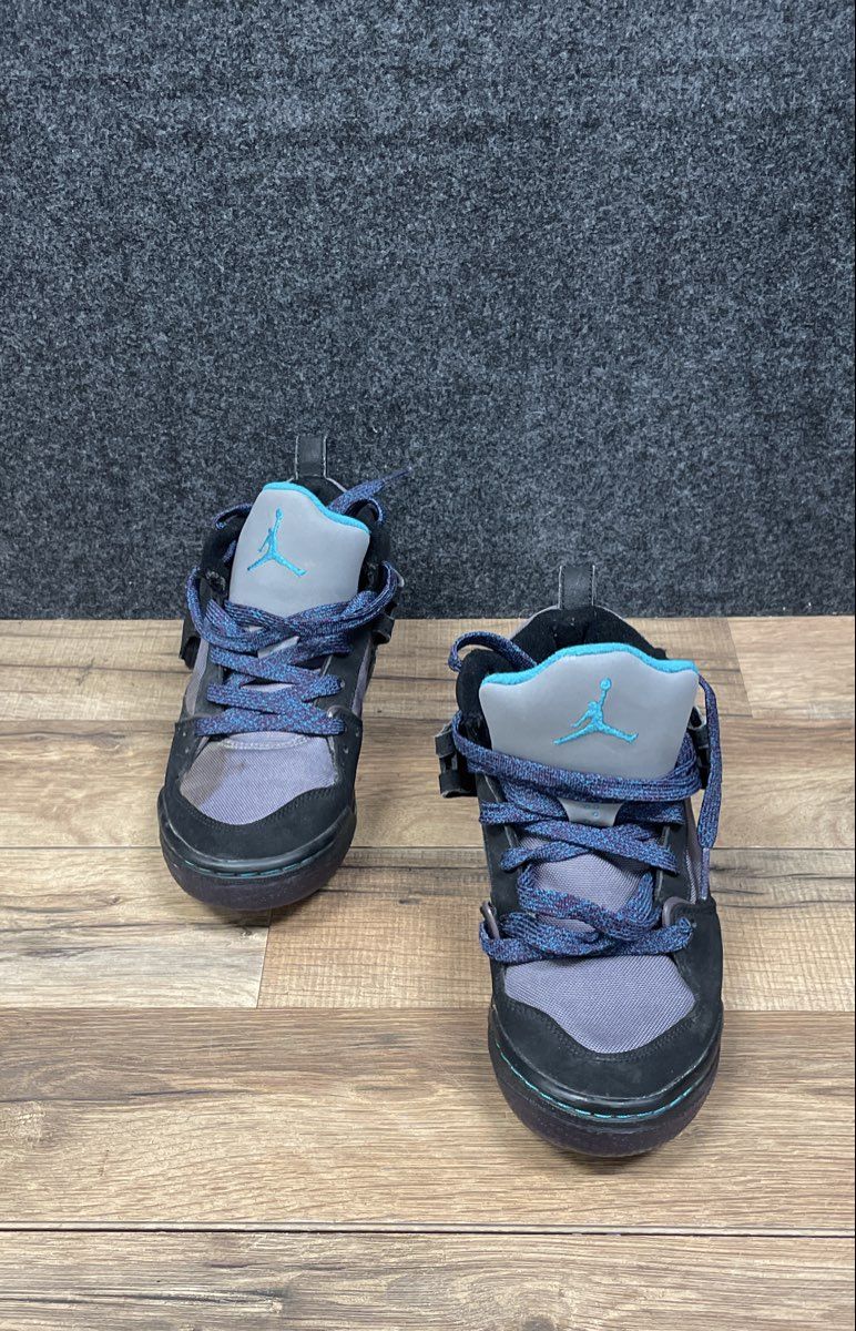 Nike Air Jordan Flight 45 High Black Aqua Grape Youth Sneakers Size 5.5Y