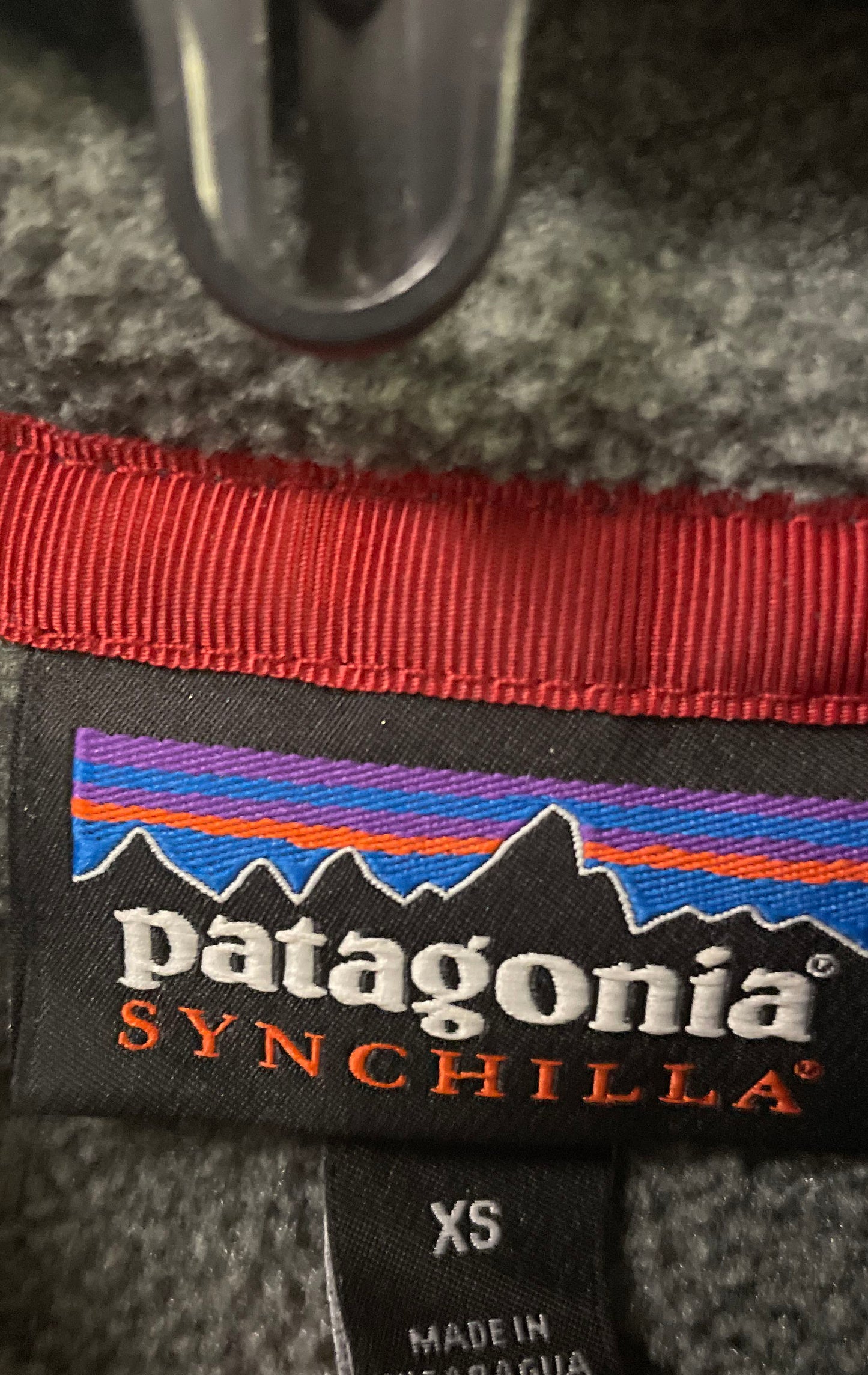 Patagonia Women's Synchilla Snap-T Fleece Pullover Gray Turquoise Blue Sz XS