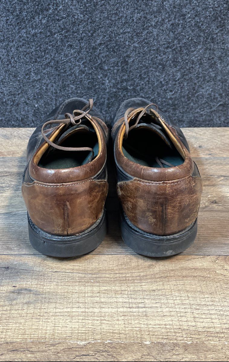 Timberland Men's Black Brown Leather Moc Toe Vibram Lug Sole Oxfords Size 13 M
