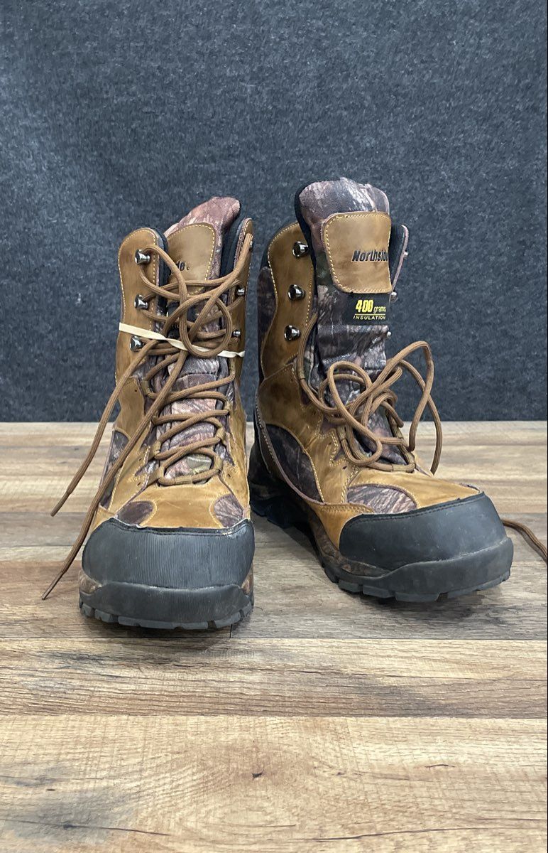 Northside 400g Insulation Camo Leather Hunting Boots Size 9