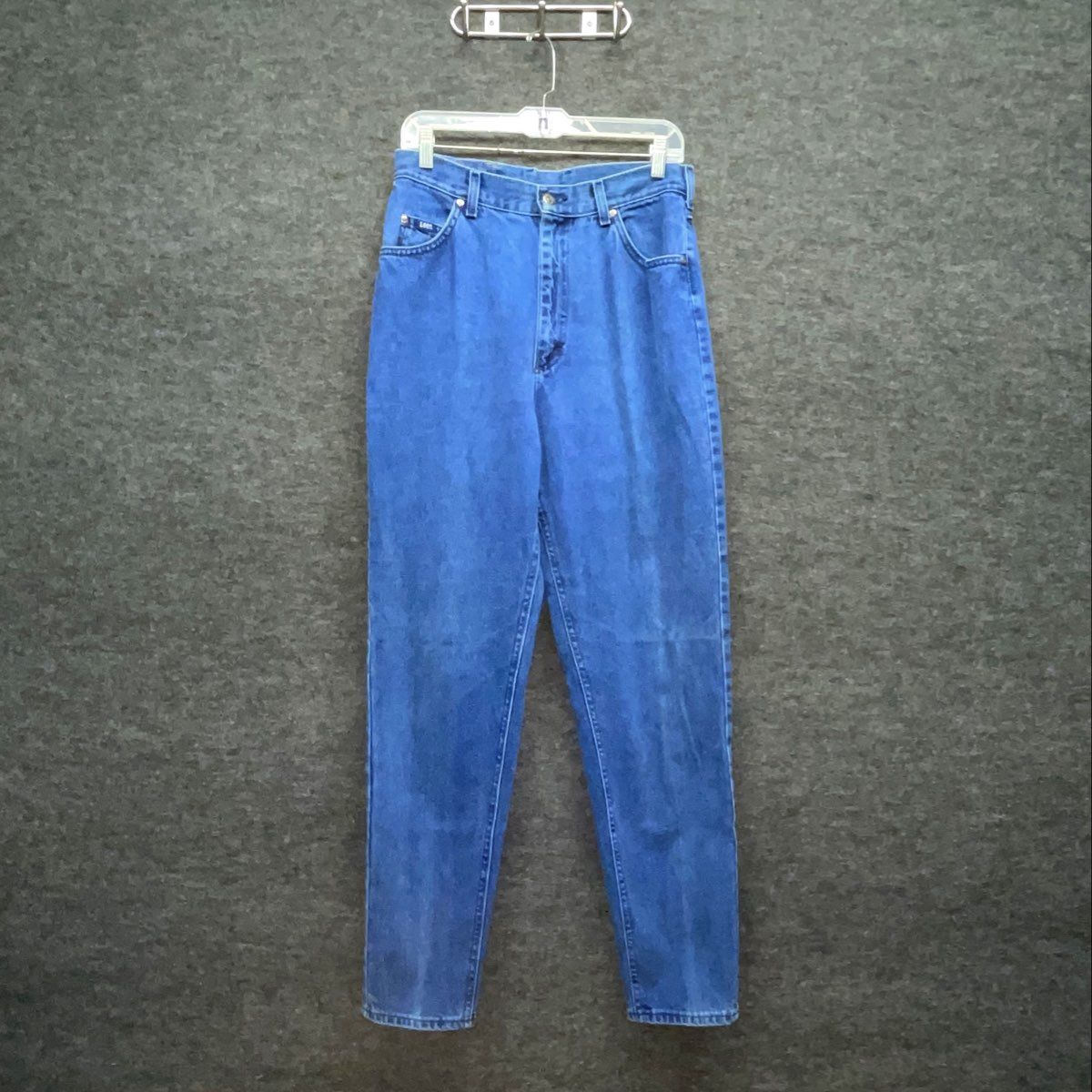 Vintage 90s Lee Women's Blue High Rise Tapered Leg Jeans Made in USA Sz 14 Long