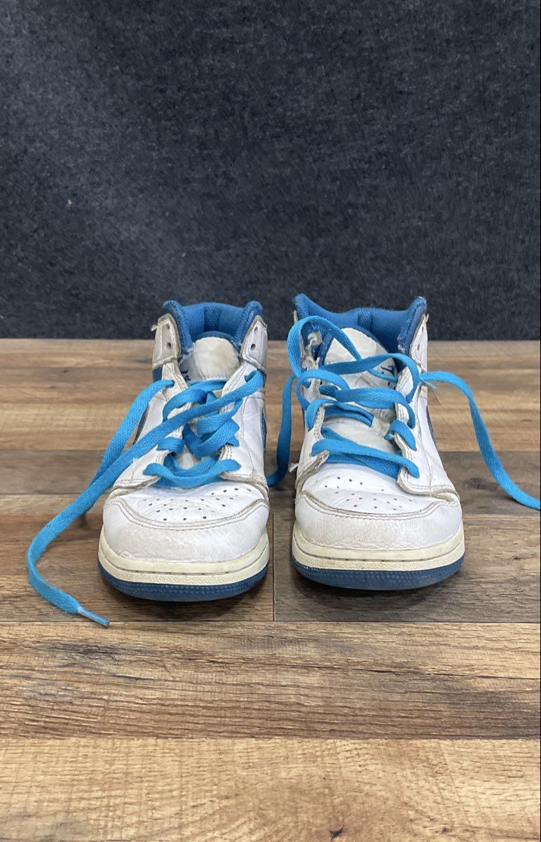 Nike Air Jordan 1 Mid Legend Blue White GS Kids Sneakers Size 4.5Y