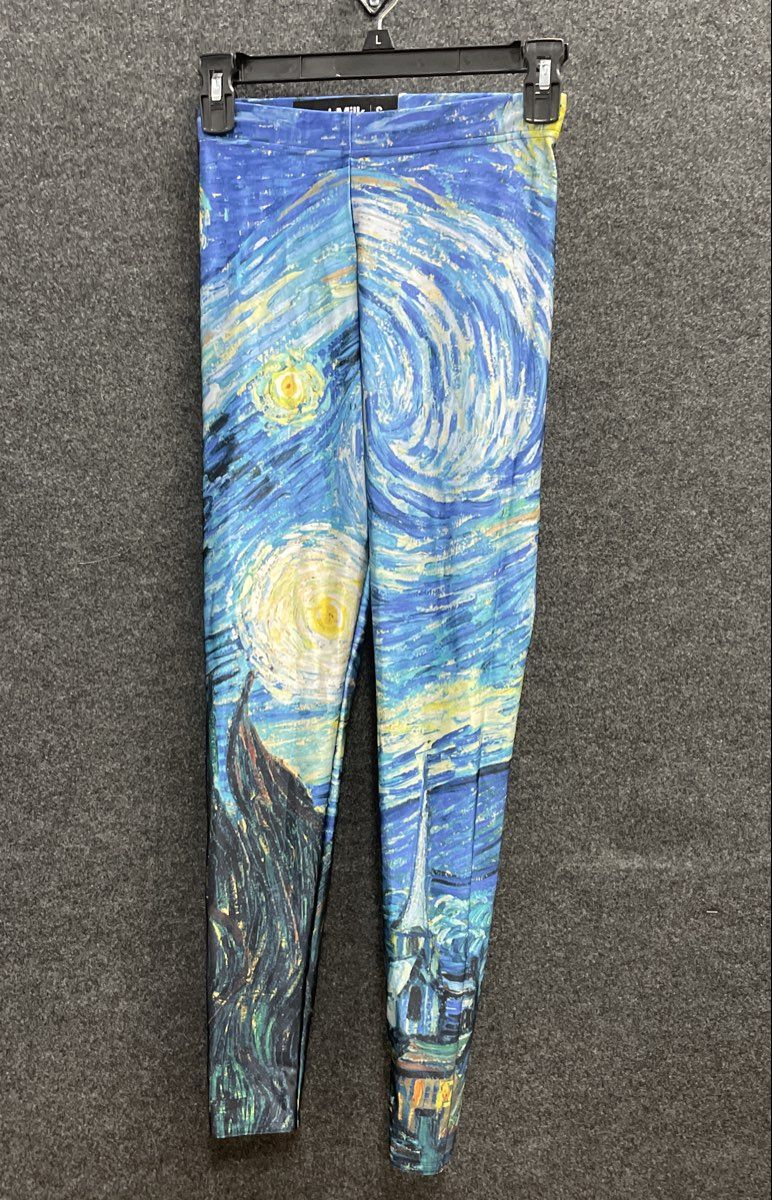BlackMilk Women's The Starry Night Vincent van Gogh Art Print Leggings Sz S