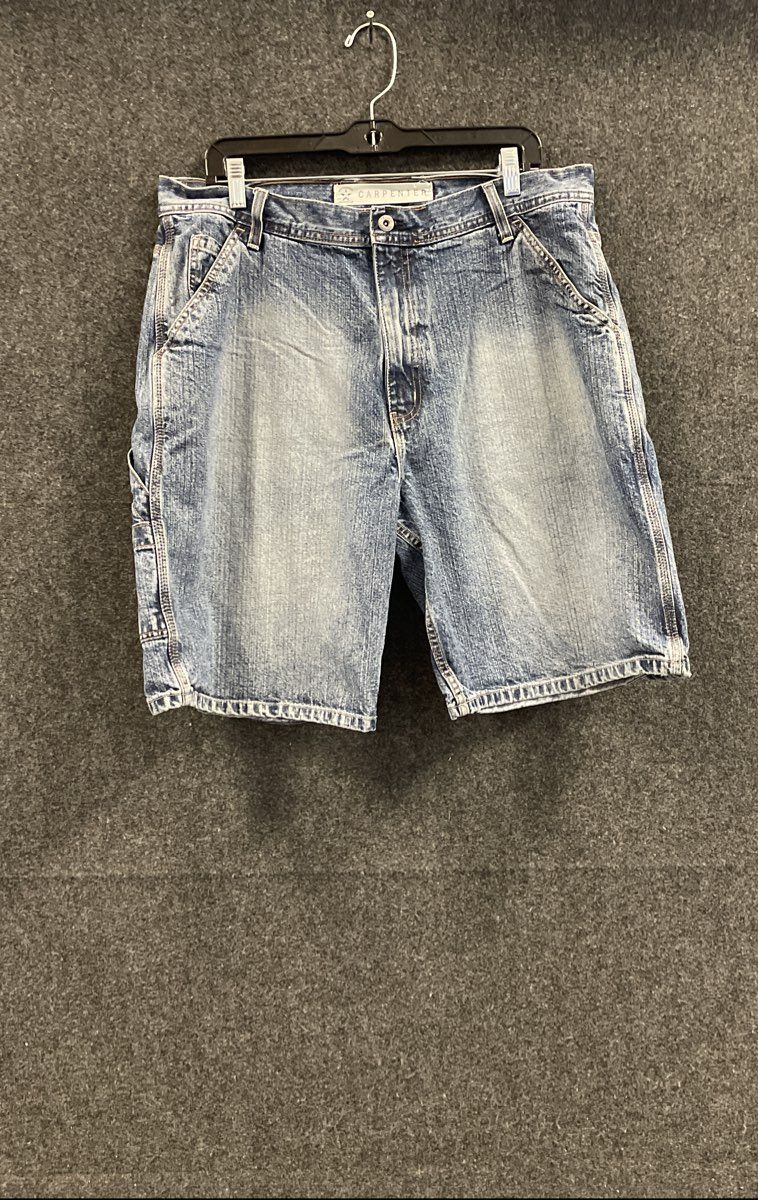 Arizona Jean Co Men's Blue Carpenter Denim Utility Shorts 100% Cotton Sz 36