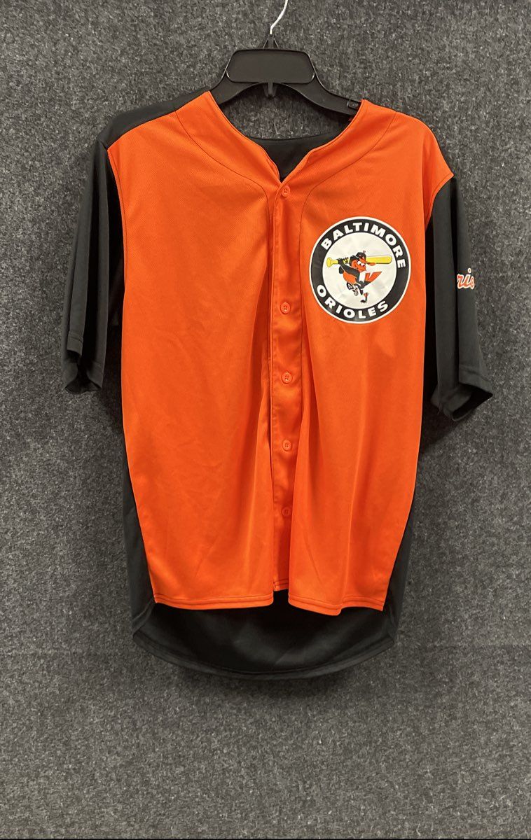 Stitches Men's Orioles Cooperstown Collection Orange Baseball Jersey Size M