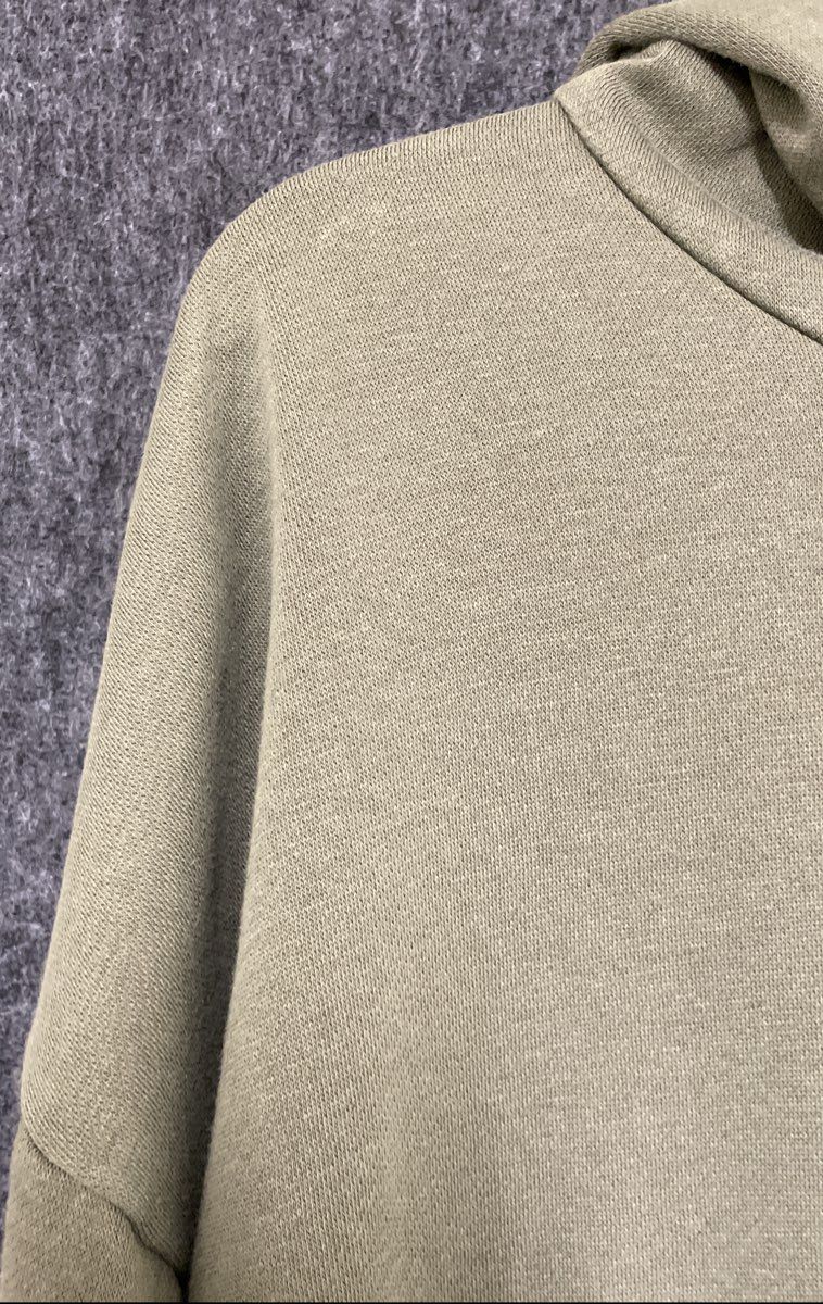 Adidas Men's Essentials Feelcozy Fleece Hoodie Olive Green Size XL