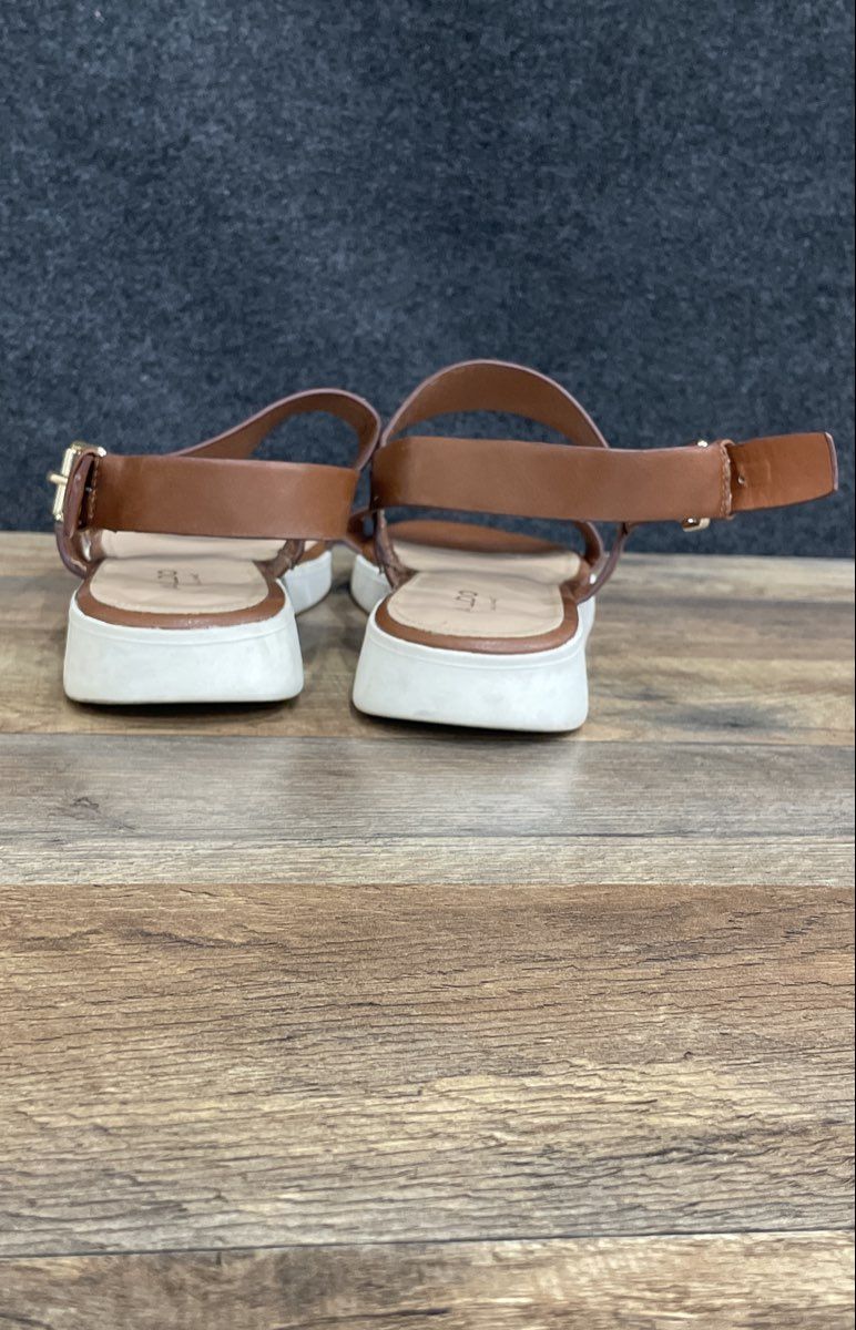Aldo Tan Brown Slingback Flatform Platform Sandals Women's Size 10