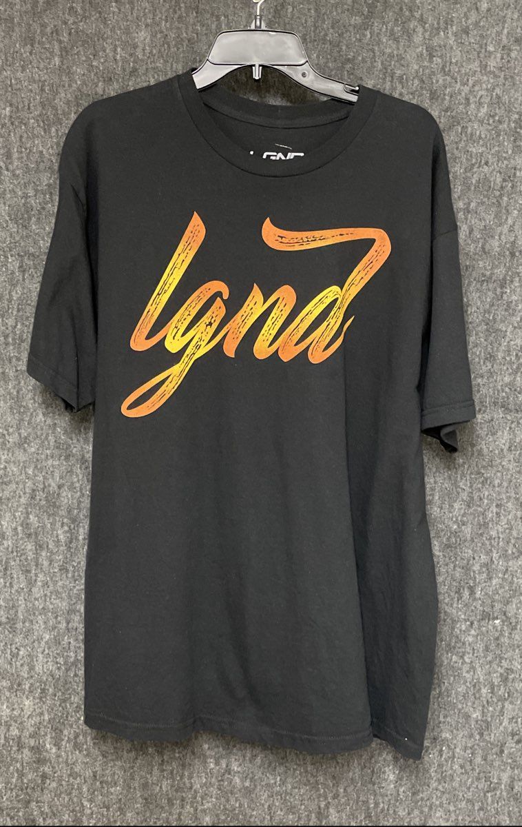 LGND Supply Co. Black Script Logo Graphic T-Shirt Sz XL