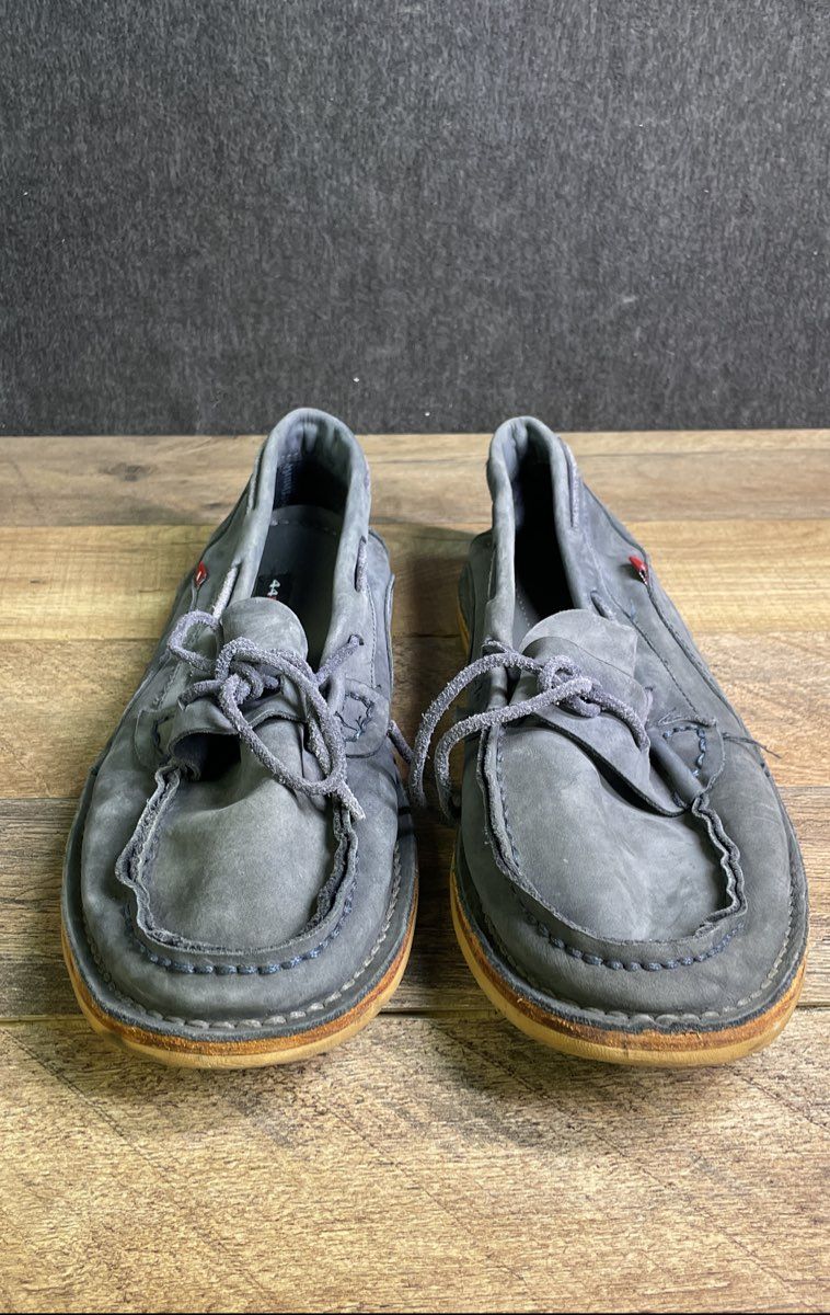 Oliberte Navy Blue Leather Moccasins Men's Size 44 US 11