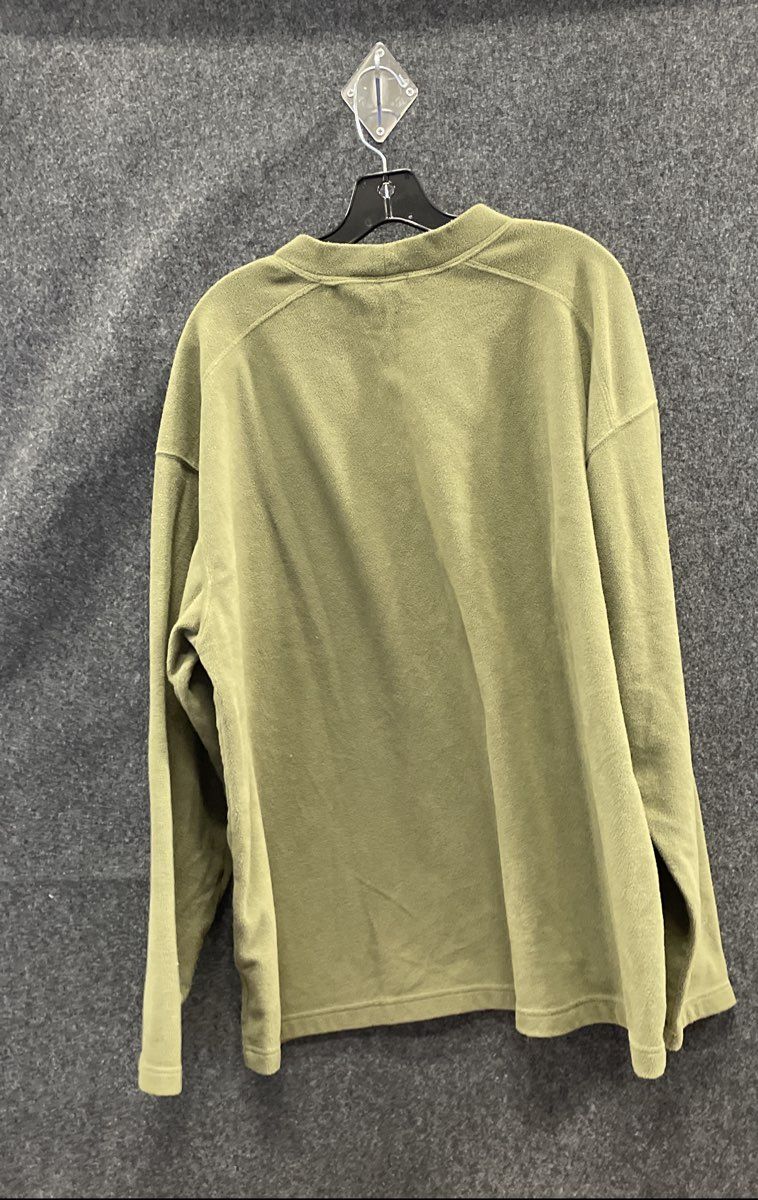 Columbia Men's Green Fleece Crewneck Sweater Raglan Embroidered Logo Sz XXL