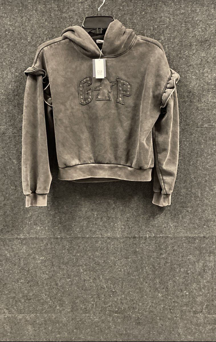 Gap Kids x Wicked Girls Acid Wash Ruffle Hoodie Black Elphaba NWT XXL 14-16