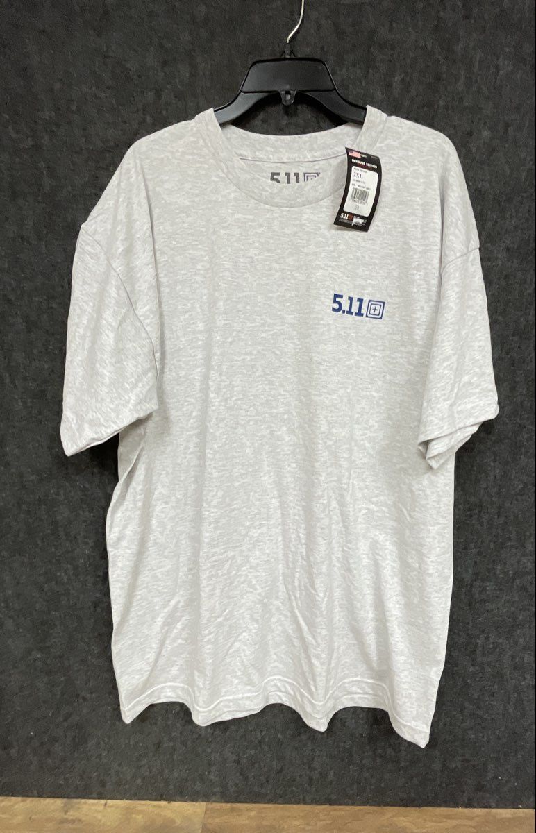 5.11 Tactical Men's USA Gnome Heather Gray T-Shirt Always Be Ready 2XL NWT