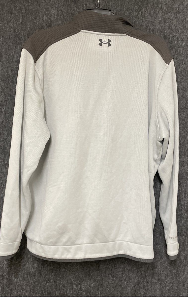 Under Armour Men's ColdGear Golf Pullover Gray Colorblock Loose Fit Snap Sz XL