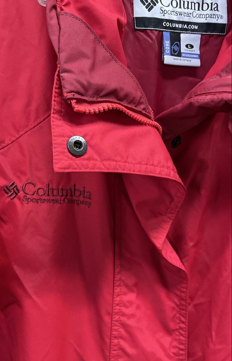 Columbia Sportswear Women's Red Two Tone Full Zip Interchange Jacket Size L